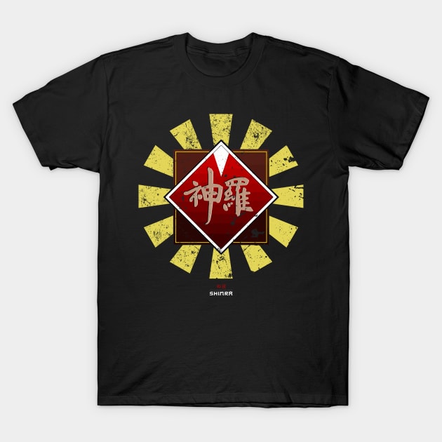 Shinra Corporation Retro Japanese Final Fantasy T-Shirt by Nova5